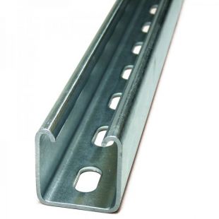 Pre-Galvanised Single Slotted Channel 41mm x 41mm x 2.5mm 3 Metre Length